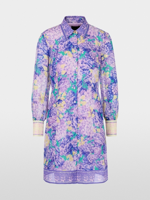 Robe courte chemisier imprimé fleuri