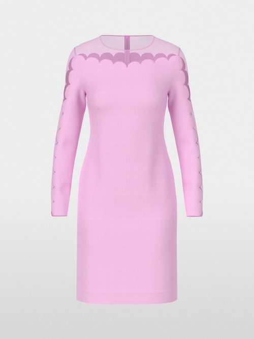 Transparent/opaque short sheath dress