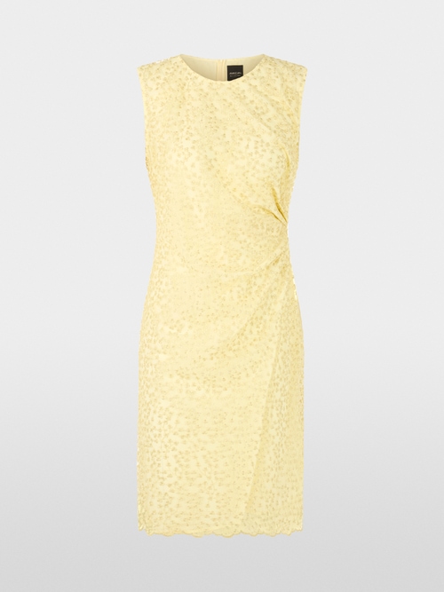 Sheath dress with asymmetric draping