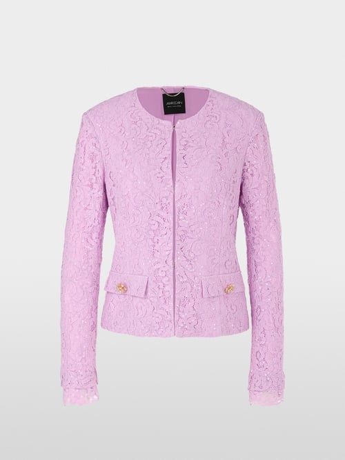 Fitted bolero in lace fabric
