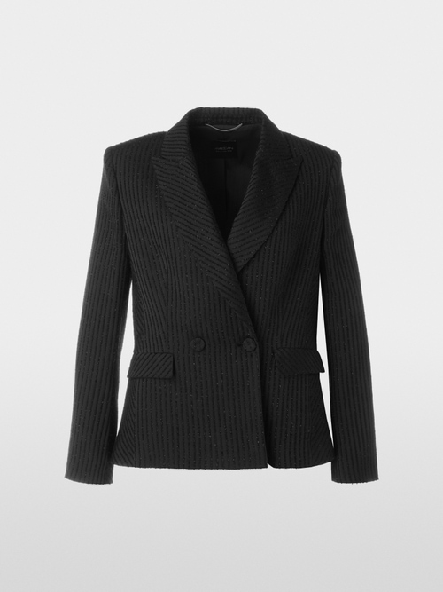 Glanzende blazer met tonale strepen