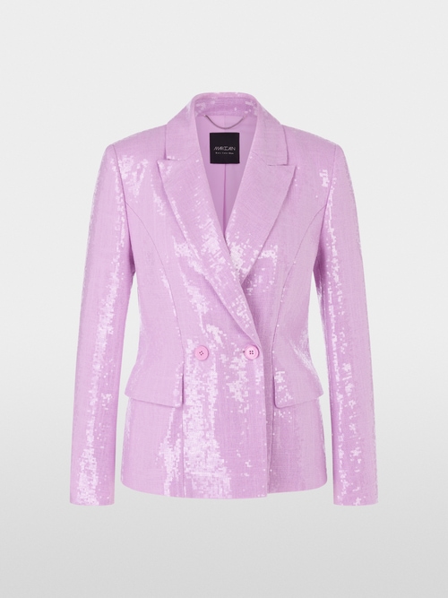 Blazer with allover sequins