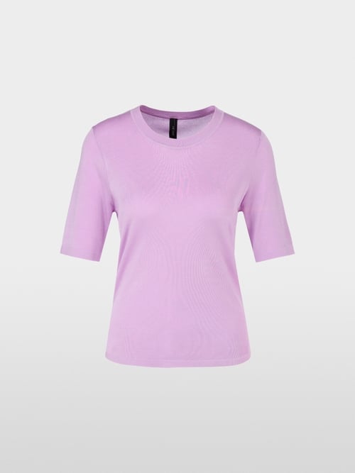 Plain short-sleeved viscose sweater