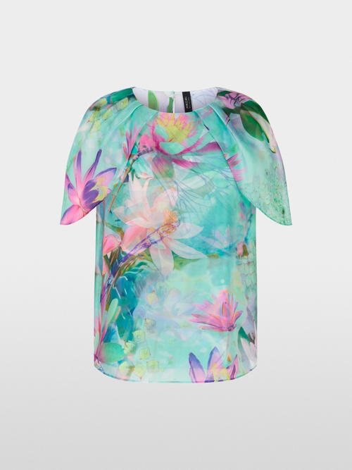 Blouse à deux couches avec imprimé allover
