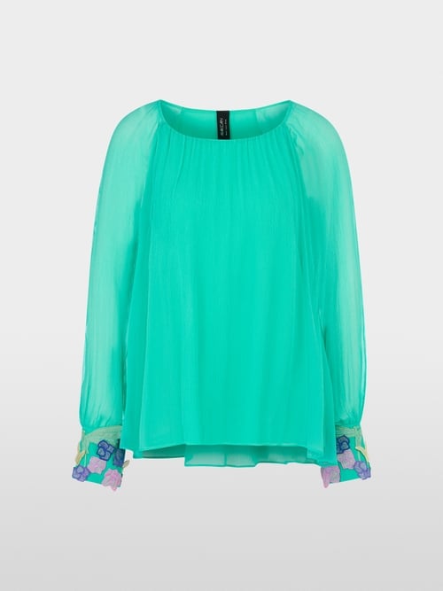 Delicate viscose crepe slip blouse