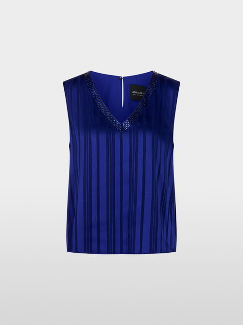 V-neck top with crystals