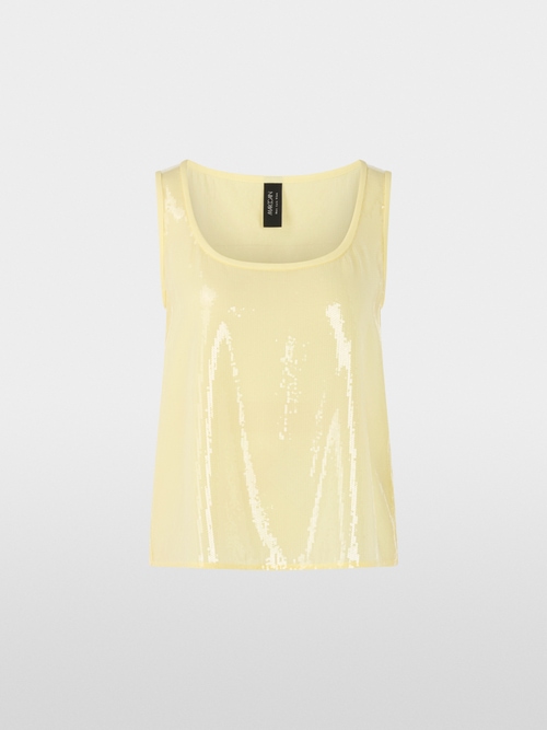 Top à paillettes avec décolleté profond