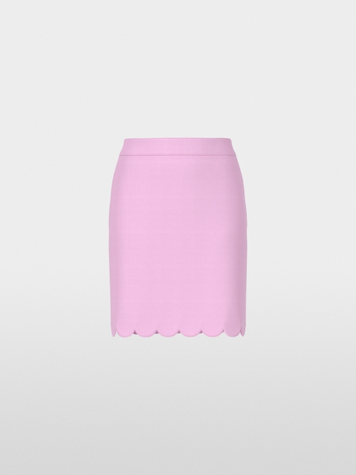 Slim mini skirt with decorative hem