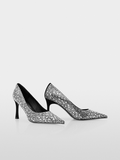 Pumps met spiegelkristallen
