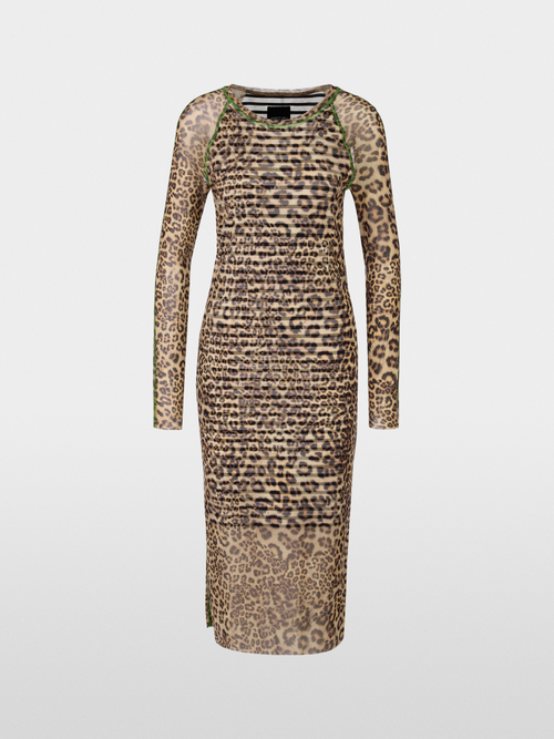 Schlauchkleid in Netz und Mustermix