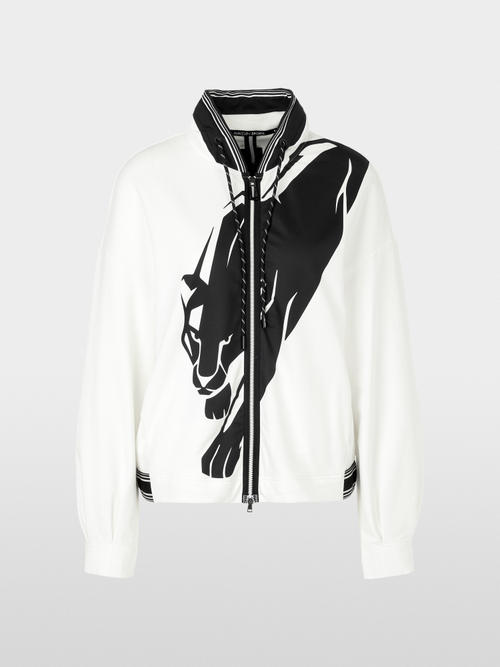 Veste ample avec zip et motif panthère