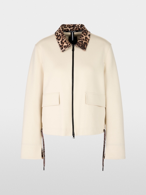 Sweat jacket in jersey with zip