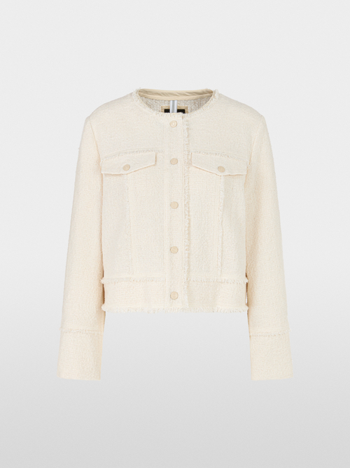 Bouclé-Jacke im Denim-Stil