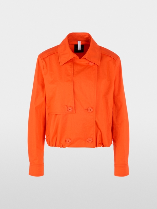 Cropped trench jacket with collar