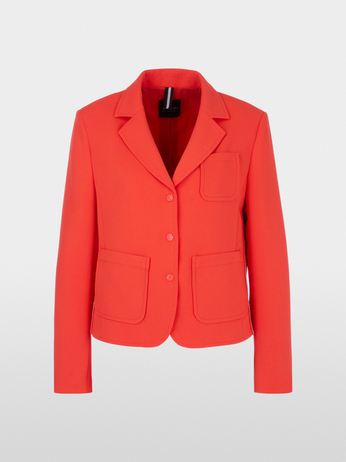 Solid blazer with patch pockets