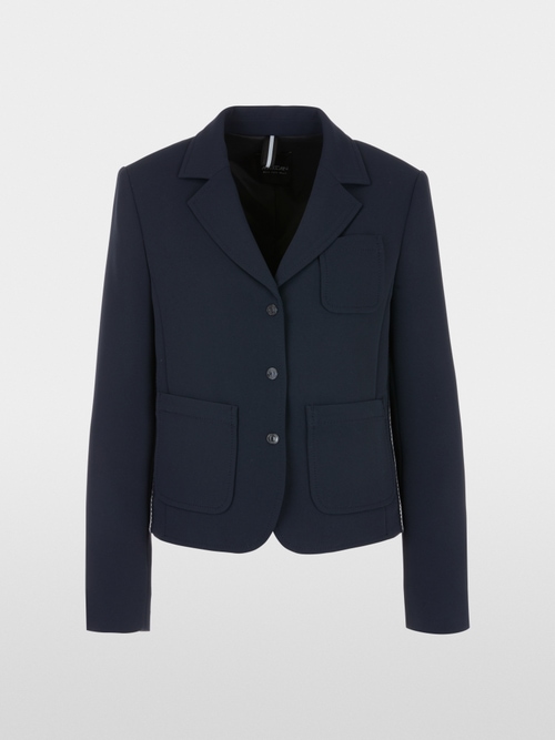 Blazer uni avec poches plaquées