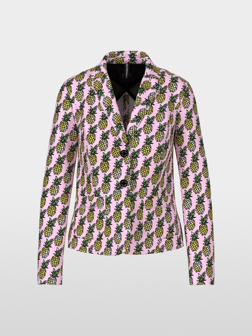 Blazer in printed scuba jersey