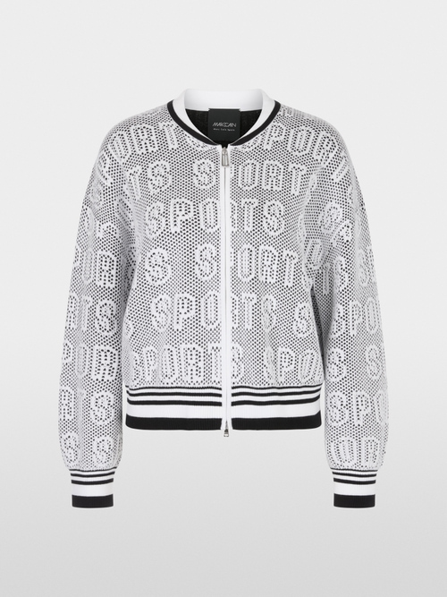 Cardigan mit College-Kragen