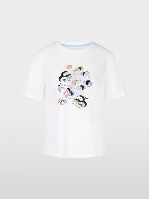 T-shirt with sushi appliqué