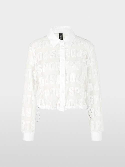 Cropped blouse with lettering