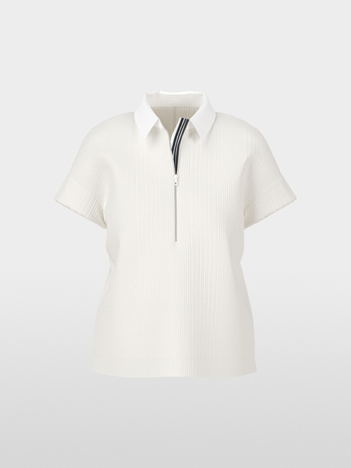 Effen poloshirt van viscosestretch