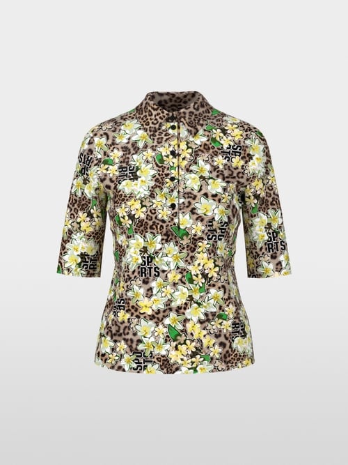 Polo shirt with all-over print