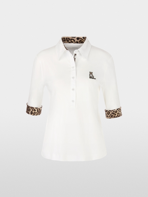 Polo uni à manches 3/4