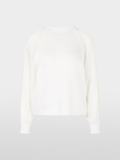Uni Bluse mit Plissee-Ärmel