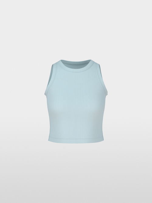Uni Cropped Top aus Cottonstretch