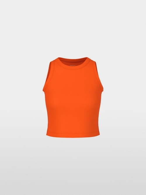Uni Cropped Top aus Cottonstretch