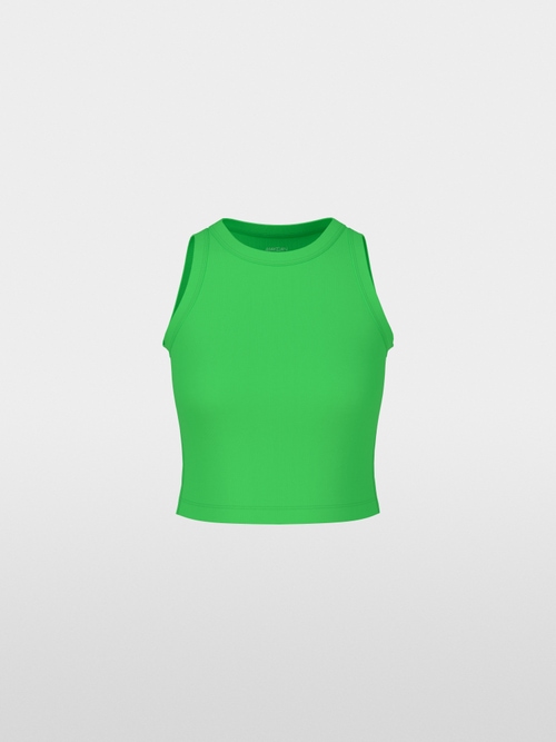 Top court uni en coton stretch