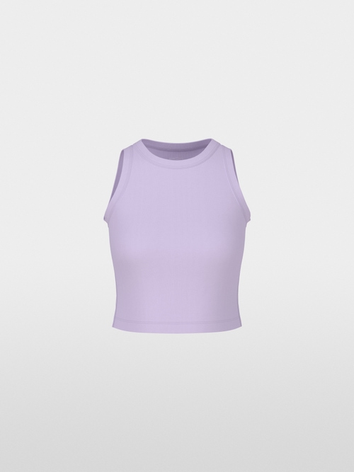 Effen cropped top van stretch katoen