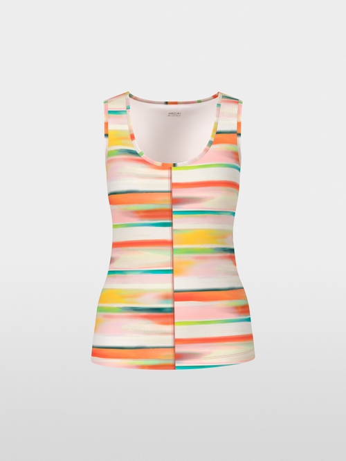 Top mit Streifen im Batik-Look