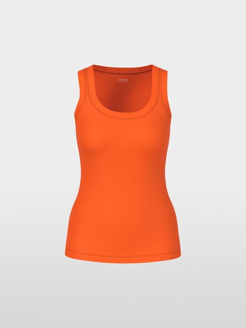 Sleeveless top in cotton rib