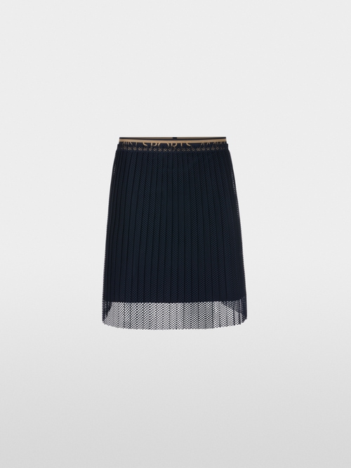 Short pleated net skirt