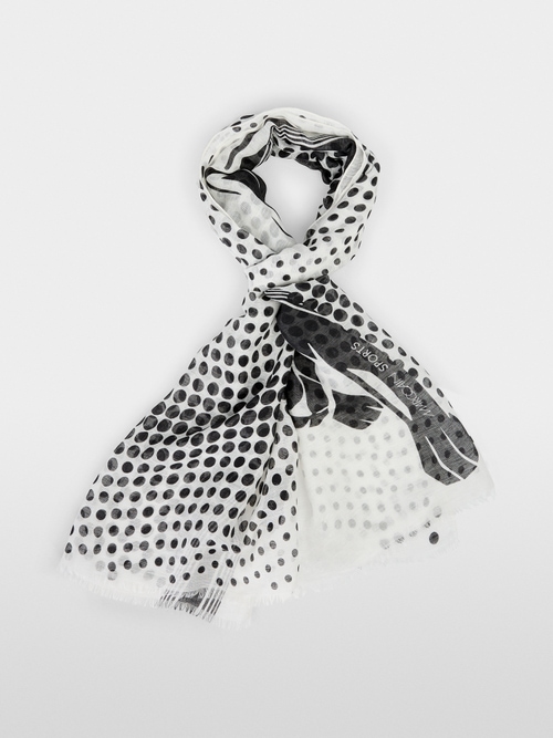 Scarf with panther motif