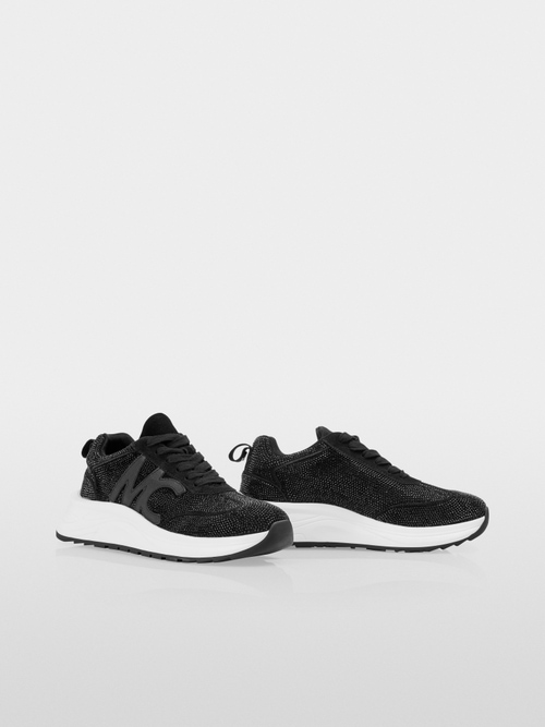 Crystal-studded running sneakers