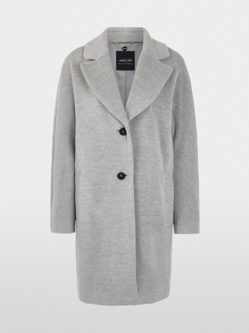 Wide coat in alpaca wool blend