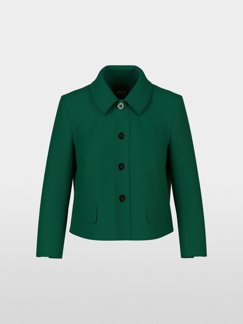 Short jacket with sleeve slits