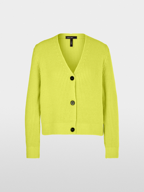 Ribbed cardigan knitted in Germany