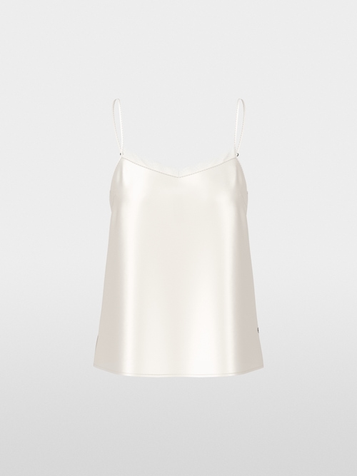 Silk top with lace