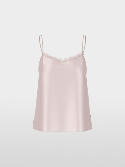 Silk top with lace