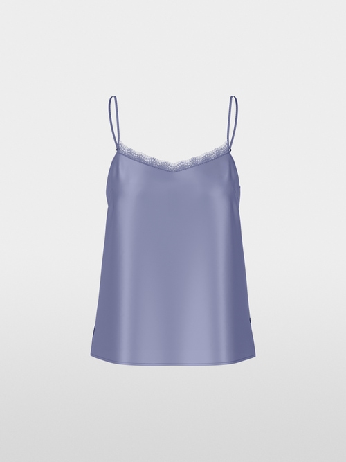 Silk top with lace