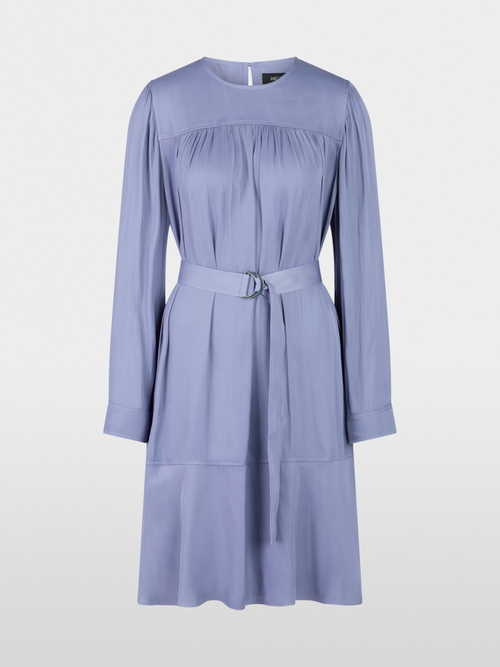Flounce mini dress with belt