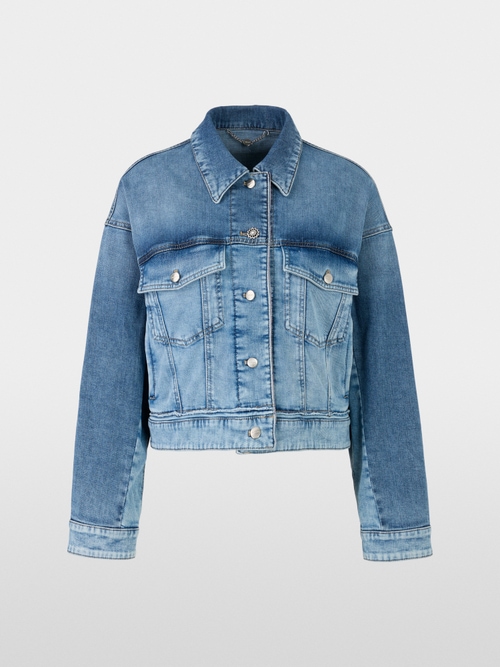 Veste en jean classique avec bouton décoratif