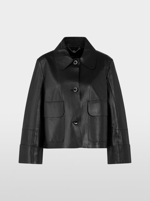 Leichte Lederjacke mit weitem Arm