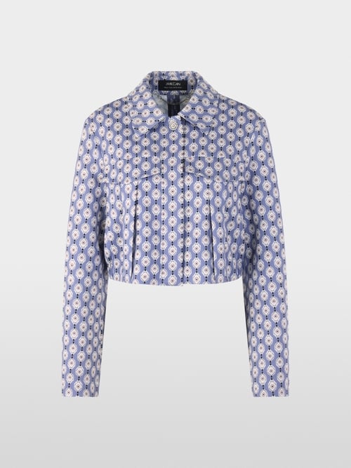 Short jacket in scuba jersey