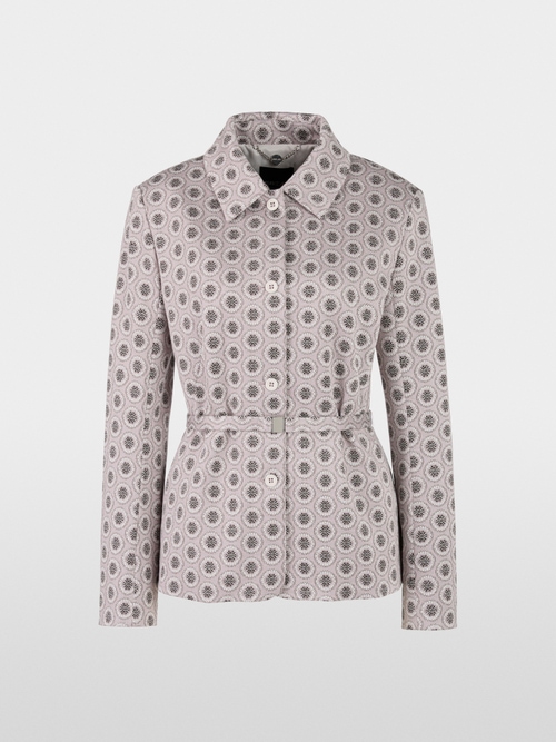 Box jacket with waist belt