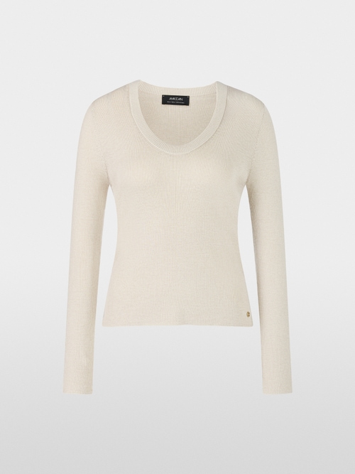 Pull en maille côtelée