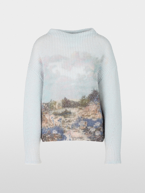 Knitted in Germany sweater with print